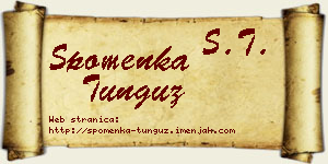 Spomenka Tunguz vizit kartica